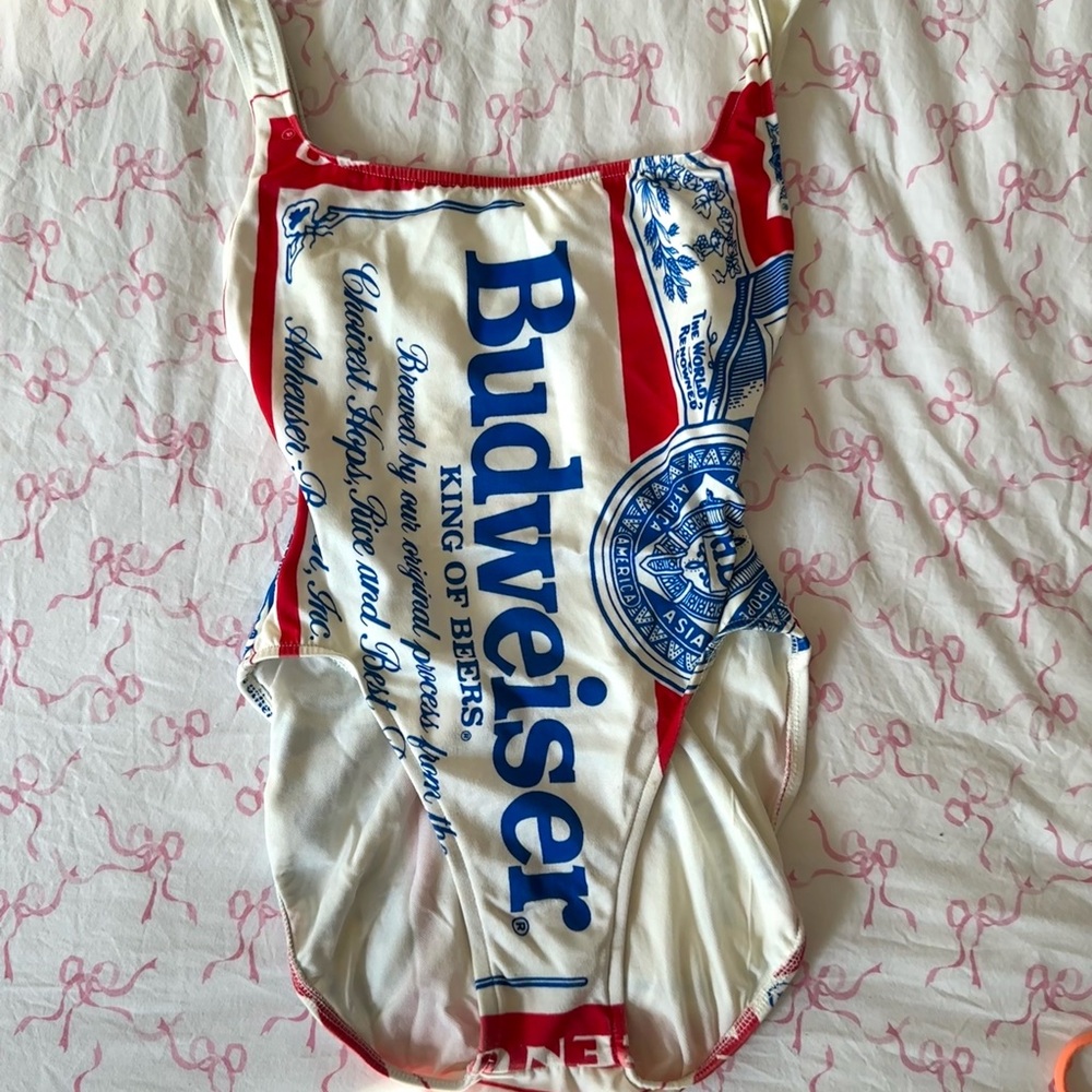 Vintage Budweiser one piece swimsuit
